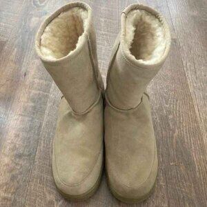 Genuine EMU Australia SHEEPSKIN BOOTS Tan Suede Women’s 9 Shearling Lined